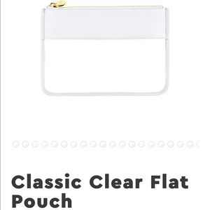 Stoney Clover Lane Classic Clear Flat Pouch in Blanc